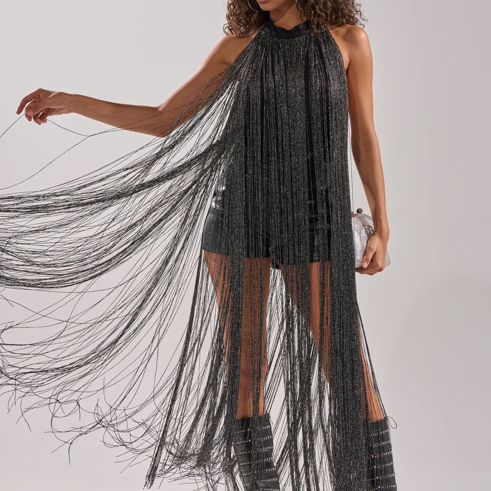 HOLIDAY FLAIR FRINGE BODYSUIT - L